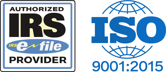 Authorized IRS e-file Provider and ISO 9001:2015 certified